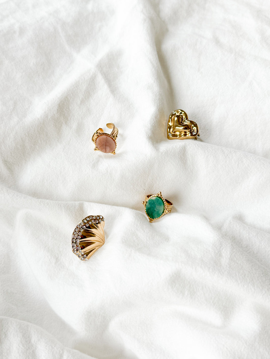 Natural Stone Ring - Emerald